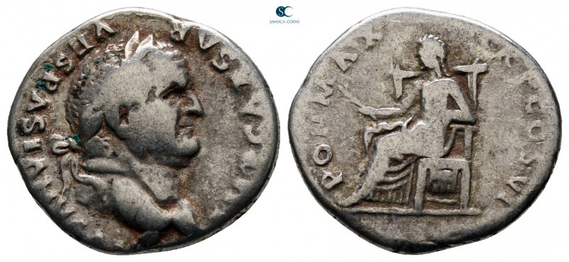 Vespasian AD 69-79. Rome
Denarius AR

18 mm, 3,02 g



nearly very fine