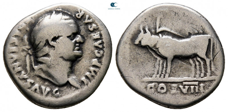 Vespasian AD 69-79. Rome
Denarius AR

17 mm, 2,88 g



nearly very fine