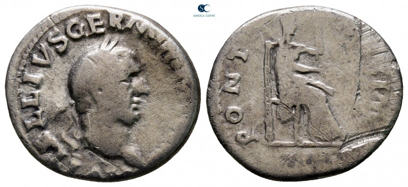 Vitellius AD 69-69. Rome
Denarius AR

19 mm, 2,56 g



nearly very fine