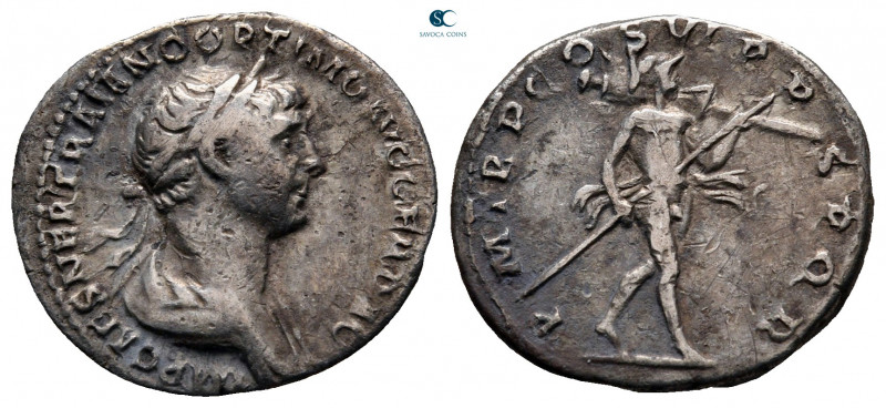Trajan AD 98-117. Rome
Denarius AR

19 mm, 3,41 g



very fine