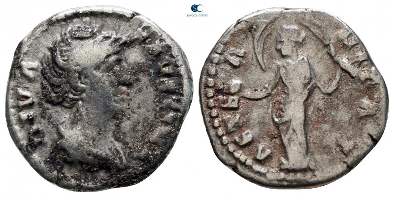 Diva Faustina I AD 140-141. Rome
Denarius AR

17 mm, 3,18 g



fine