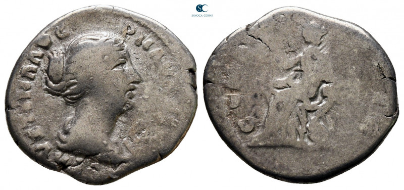 Faustina II AD 147-175. Rome
Denarius AR

19 mm, 2,89 g



fine