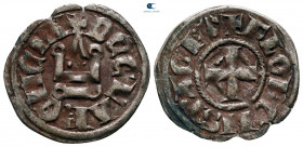 Florent AD 1289-1297. Glarenza (modern Kyllini in Elis). Denier Tournois BI