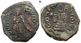 Abd al-Malik ibn Marwan AH 65-86. From the Tareq Hani collection. Hims (Emesa) mint. Fals Æ