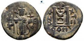 Standing Caliph AH 629-697. From The Tareq Hani Collection. Dimashq (Damascus) mint. Bronze Æ