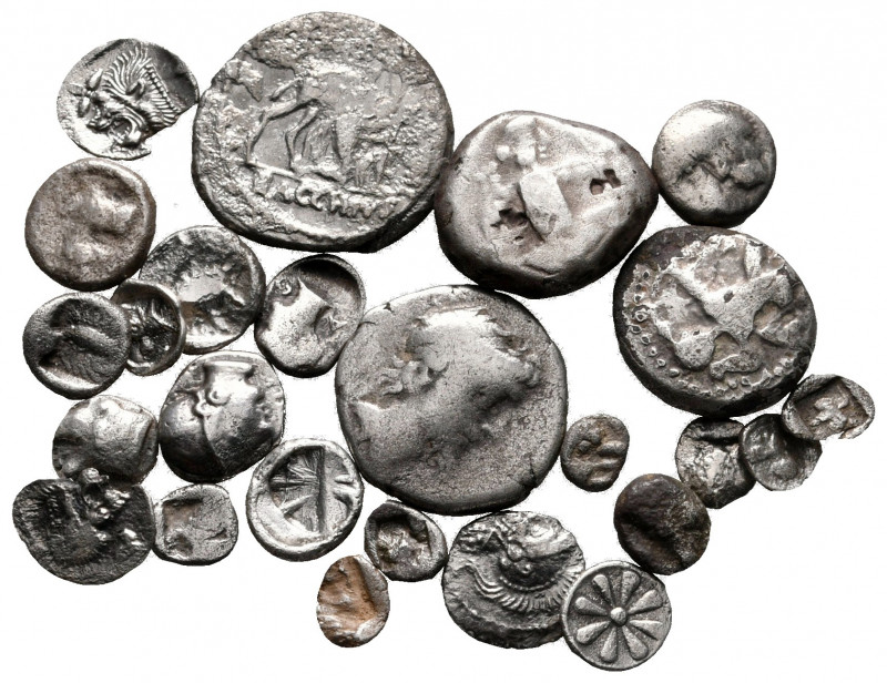 Lot of ca. 24 greek silver coins / SOLD AS SEEN, NO RETURN! 

very fine