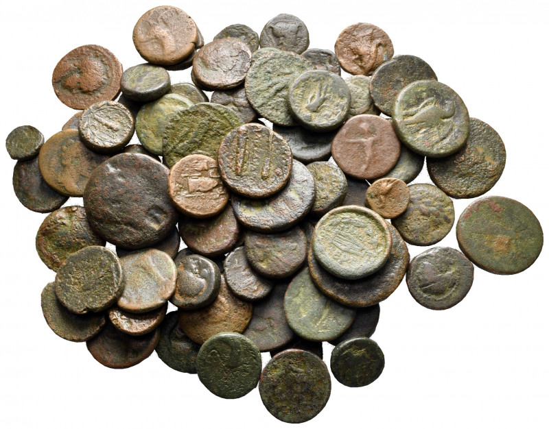 Lot of ca. 75 greek bronze coins / SOLD AS SEEN, NO RETURN! 

fine