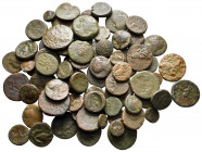 Lot of ca. 75 greek bronze coins / SOLD AS SEEN, NO RETURN!fine
