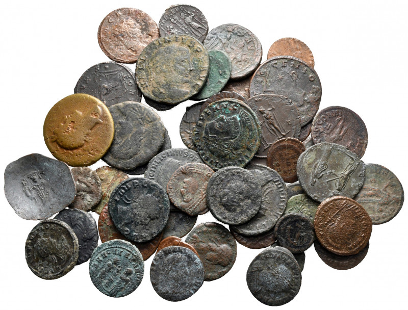 Lot of ca. 49 roman bronze coins / SOLD AS SEEN, NO RETURN! 

very fine