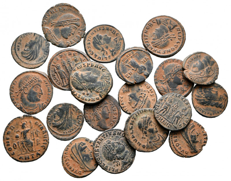Lot of ca. 20 roman bronze coins / SOLD AS SEEN, NO RETURN!

very fine