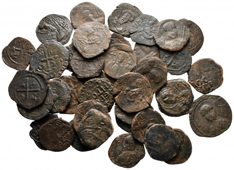 Lot of ca. 40 medieval bronze coins / SOLD AS SEEN, NO RETURN! 

very fine
