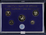 CYPRUS: Proof set (1983) of 6 coins from 1/2 Cent up to 20 Cents. All in official case issued by the Central Bank of Cyprus. Mintage: 6250 pieces. (KM...