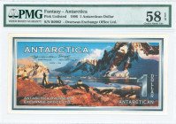 GREECE: ANTARCTICA / FANTASY: 1 Antarctican Dollar (1.3.1966) produced by the Antarctica Overseas Exchange Office in the appearance of a national mone...