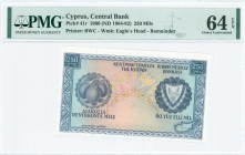 GREECE: Remainder of 250 Mils (ND 1964-82) in blue on multicolor unpt with fruits at left and Coat of Arms at right. WMK: Eagles head. Printed by BWC ...