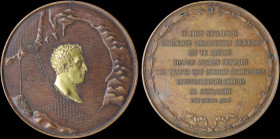 GREECE: Bronze commemorating medal (1819) commemorating the opening of the canal of Lefkada under the supervision of Major General Sir Patrick Ross. O...