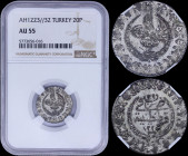 TURKEY: 20 Para [AH1223//32 (=1808-1840)] in silver (0,170) with Toughra within 3/4 chain wreath. Text, value and date within 3/4 chain wreath on reve...