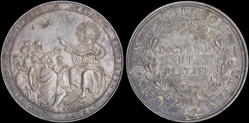 ITALY: Silver medal for the College of Urban Alumnorum (1800-1823). Christ preac...
