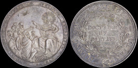 ITALY: Silver medal for the College of Urban Alumnorum (1800-1823). Christ preaching to the Apostles on obverse. The inscription "DOCTRINE ET PIETATI"...