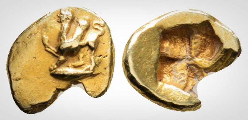 Greek
Mysia, Kyzikos. Circa 550-450 BC. 
EL Myshemihekte - 1/24 Stater (9,3mm, 0...