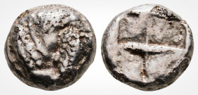 Mysia.Lamsakos. Pale (Circa 500-450 BC) 
EL Hekte (10,1 mm 2,30 g.)
Forepart of Pegasos right. / Quadripartite İncuse Square. Numismatik Naumann 55, l...