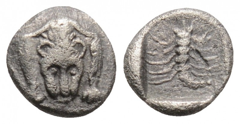 Greek
CARIA. Mylasa. (Circa 450-400 BC).
AR hemiobol (8,2 mm, 0,5 g.)
Facing ...
