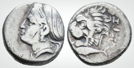 Greek
Mysia. Kyzikos. (Circa 390-341 BC)
AR Drachm. (14.6 mm, 3.2 g.)
ΣΩTEIPA Head of Kore Soteira left, hair in sphendone covered with a veil, wearin...
