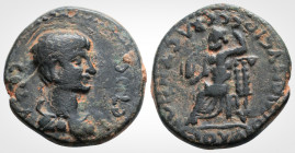 Roman Provincial Coins
PHRYGIA. Sebaste. Nero (54-68). Ae. Julios Dionysios, magistrate. Obv: CЄBACTOC. Bareheaded and draped bust right. Rev: CЄBACTH...