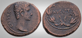 Roman Provincial
Seleucis and Pieria. Antioch. Augustus (27 BC-14 AD). 
AE Bronze (25.6 mm 9.6 G). 
Obv: CAESAR. Bare head right. 
Rev: AVGVSTVS. Lege...