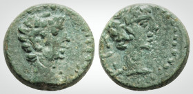 Roman Provincial
Mysia, Kyzikos Augustus (27 BC-AD 14). AE Bronze (13.6 mm 2.27 g).
Obv: KYZI, Bare head right.
Rev: Bare head right.
RPC I 2246.
