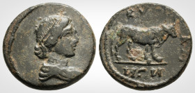 Roman Provincial
MYSIA, Kyzikos. Pseudo-autonomous issue. 2nd century AD.
AE Bronze (17.7 mm, 3.4 g). 
Obv: Diademed and draped female bust right, wea...