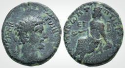 Roman Provincial
CAPPADOCIA, Tyana. Marcus Aurelius (161-180 AD). 
AE Bronze (22.9 mm 8.6 g)
Dated RY 2 (AD 162/163).
Obv: ΑΥΤΟ Κ Μ ΑΝΤΩΝЄΙΝΟϹ C, Laur...