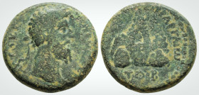 Roman Provincial
Cappadocia Caesarea Marcus Aurelius (161-169 AD) 
AE Bronze (22.2 mm 9.2 g)
Obv: ΑΥΤΟΚ ΑΝΤωΝƐΙΝΟϹ laureate head of Marcus Aurelius, r...