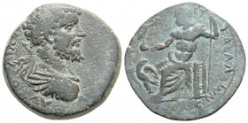 Roman Provincial
Syria.Gabala,Septimius Severus, (193-21 AD)
AE Bronze, (25.4 mm, 9.2 g,)
Obv: AVTO KAI L CEP CEVHROC, laureate, draped, cuirassed bus...