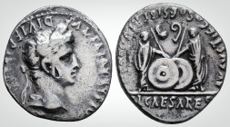 Roman Imperial
AUGUSTUS, (27 BC - AD 14). Lugdunum, Circa 2 BC – 4 AD.
Denarius Silver ( 19.3 mm 3.2 g ).
Obv: CAESAR AVGVSTVS DIVI F PATER PATRIAE La...