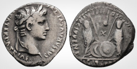 Roman Imperial
AUGUSTUS (27 BC-AD 14). Lugdunum (Lyon) mint Struck 2 BC- 12 AD.
Denarius Silver (18.8 mm, 3.5 g ). 
Obv: CAESAR AVGVSTVS DIVI F PATER ...