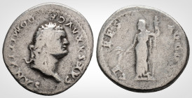 Roman Imperial
DOMITIAN AS CAESAR ( 69-81 AD ). Rome
Denarius Silver ( 19 mm 2.9 g ). 
Obv: CAESAR AVG F DOMITIANVS, laureate head right. 
Rev: CER ES...