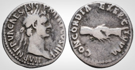 Roman Imperial
NERVA ( 96-98 AD ). Rome
Denarius Silver (18.6 mm 3.1 g) 
Obv: IMP NERVA CAES AVG P M TR P COS III P P, Laureate head right. 
Rev: CONC...