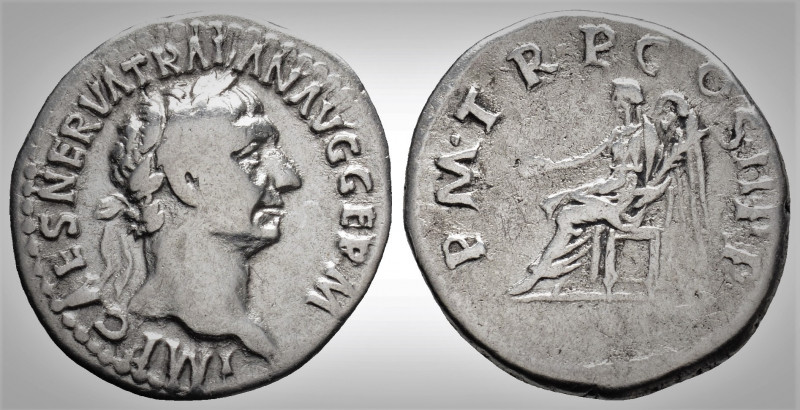Roman Imperial
TRAJAN (98-117 AD). Rome
Denarius Silver (19.8 mm 3.5 g) 
Obv: IM...
