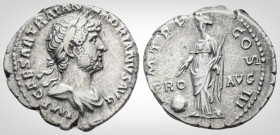 Roman Imperial
HADRIAN, (117-138 AD). Rome.
Denarius Silver (19 mm 3.2 g) 
Obv: IMP CAESAR TRAIAN HADRIANVS AVG, Laureate head of Hadrian to right, wi...