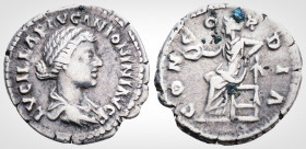 Roman Imperial
LUCILLA, AUGUSTA (164-182 AD). Rome
Denarius Silver (19.7 mm 3.2 g) 
Obv: LVCILLAE AVG ANTONINI AVG F, Draped bust of Lucilla to right....