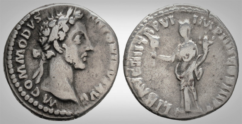Roman Imperial
COMMODUS (177-192 AD). Rome
Denarius Silver (18.1 mm 2.78 g) 
Obv...