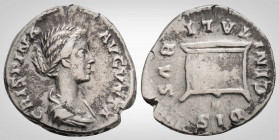 Roman Imperial
CRISPINA (178-191 AD), wife of Commodus. Rome
Denarius Silver (18.3 mm 2.86 g) 
Obv: CRISPINA AVGVSTA, draped bust to right. 
Rev: DIS ...