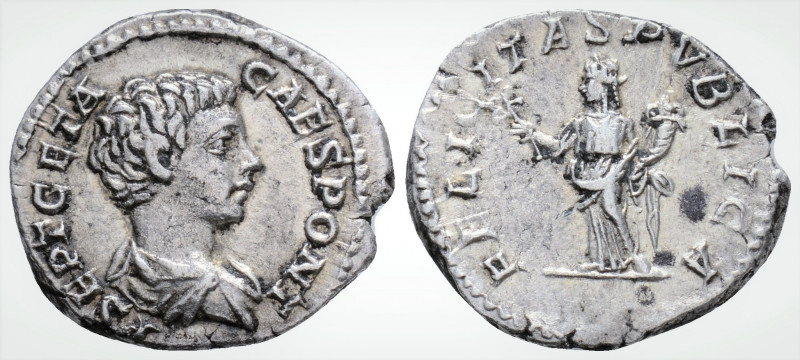 Roman Imperial
GETA, as Caesar (200-202 AD). Rome
Denarius Silver (19.1 mm 3.3 g...