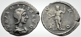 Roman Imperial
JULIA MAESA, Augusta, (218-224/5 AD). Rome
Denarius Silver (20,4 mm 2.9 g) 
Obv: IVLIA MAESA AVG, Draped bust of Julia Maesa to right. ...