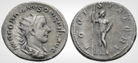 Roman Imperial
GORDIAN III (238-244 AD). Rome
Antoninianus Silver (22.4 mm 4.9 g)
Obv: IMP GORDIANVS PIVS FEL AVG, Radiate, draped and cuirassed bust ...
