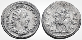 Roman Imperial
PHILIP I (244-249 AD). Rome
Antoninianus Silver (23 mm 5.6g)
Obv: IMP M IVL PHILIPPVS AVG, Radiate, draped, and cuirassed bust right.
R...