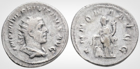 Roman Imperial
PHILIP I (244-249 AD). Rome
Antoninianus Silver (23.4 mm 4.7 g)
Obv: IMP M IVL PHILIPPVS AVG, Radiate, draped, and cuirassed bust right...