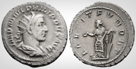 Roman Imperial
PHILIP I (244-249 AD). Rome
Antoninianus Silver (23.1 mm 4.6 g)
Obv: IMP M IVL PHILIPPVS AVG, Radiate, draped, and cuirassed bust right...