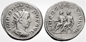 Roman Imperial
PHILIP II (247-249 AD). Rome
Antoninianus Silver (22.9 mm 4.2 g)
Obv: IMP PHILIPPVS AVG, Radiate, draped and cuirassed bust of Philip I...