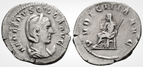 Roman Imperial
HERENNIA ETRUSCILLA (249-251 AD). Rome
Antoninianus Silver (24.1 mm 3.3 g)
Obv: HER ETRVSCILLA AVG, draped, diademed bust right on cres...